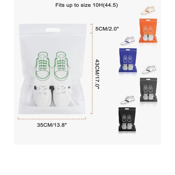 Set of 5 Travel Shoe Bags - Picture 2 of 5